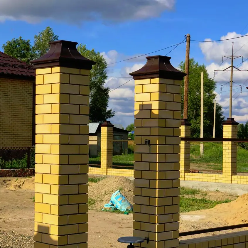 Фото 4 колпак Monblan Premium Коричневый для столбов забора