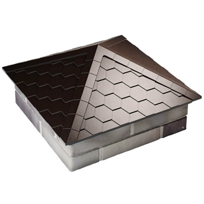 Колпак ZKING EVEREST 535х535мм на столб 2х2 кирпича Коричневый