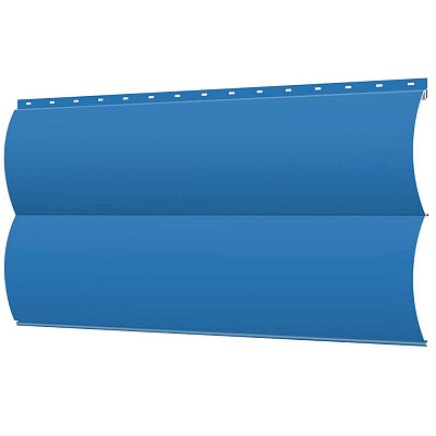 Сайдинг металлический Блок-Хаус под бревно RAL5015 Небесно-Голубой фото Центр Металлокровли