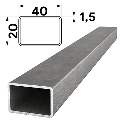 Труба профильная 40х20мм стенка 1,5мм длина 6 метров фото Центр Металлокровли
