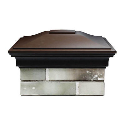 Колпак на столб забора MONBLAN Коричневый 1,5х1,5 еврокирпича размер под посадку 355х355мм