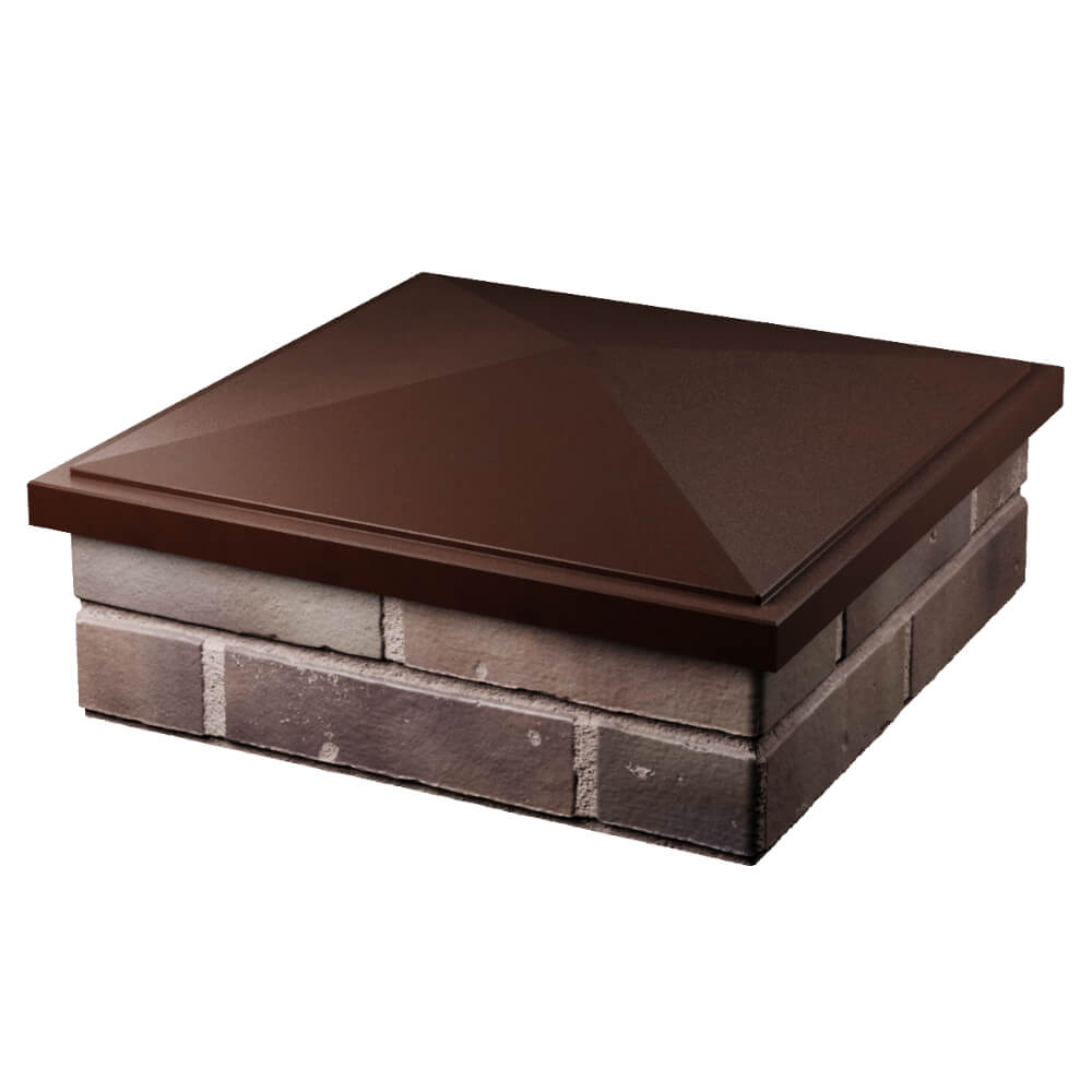 Колпак БонаМоно Коричневый на столб 2х2 кирпича фото 3