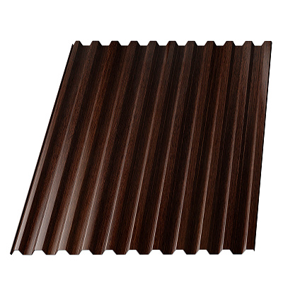 Профнастил С-21 под дерево Дуб Мореный 0.45 мм Printech Корея