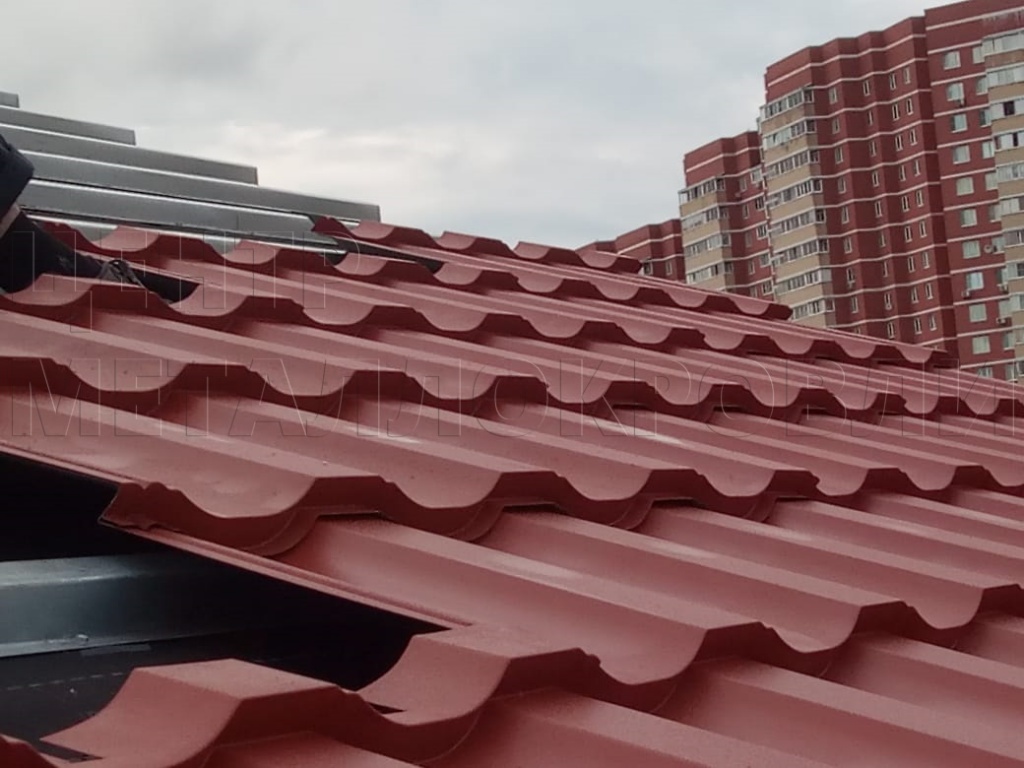 Металлочерепица Геркулес 8004 терракотовый Стальной Бархат от Центра Металлокровли в Кирове