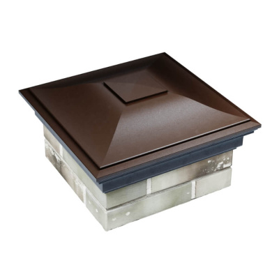 Колпак на столб забора MONBLAN Коричневый 1,5х1,5 еврокирпича размер под посадку 355х355мм 3