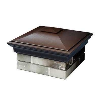 Колпак на столб забора MONBLAN Коричневый 1,5х1,5 еврокирпича размер под посадку 355х355мм 2