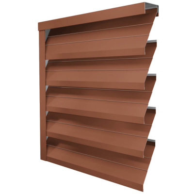 Ламель ЭКО-Z-US усиленная RAL8004 Терракотовый полиэстер односторонний