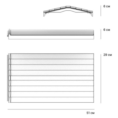 Парапет ZKING BONA ХАЙ-ТЕК 290х510х60мм Коричневый с посадкой на 1 кирпич 200-225-255мм размеры изделия
