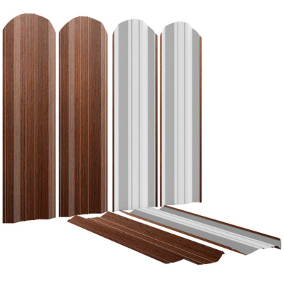 Штакетник (евроштакетник) ЭКО-М под дерево Бордовый Венге SteelArt односторонний