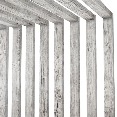 Декоративная рейка 60мм на 37мм под дерево Светлая Береза SteelArt на стенах и потолке в сборе